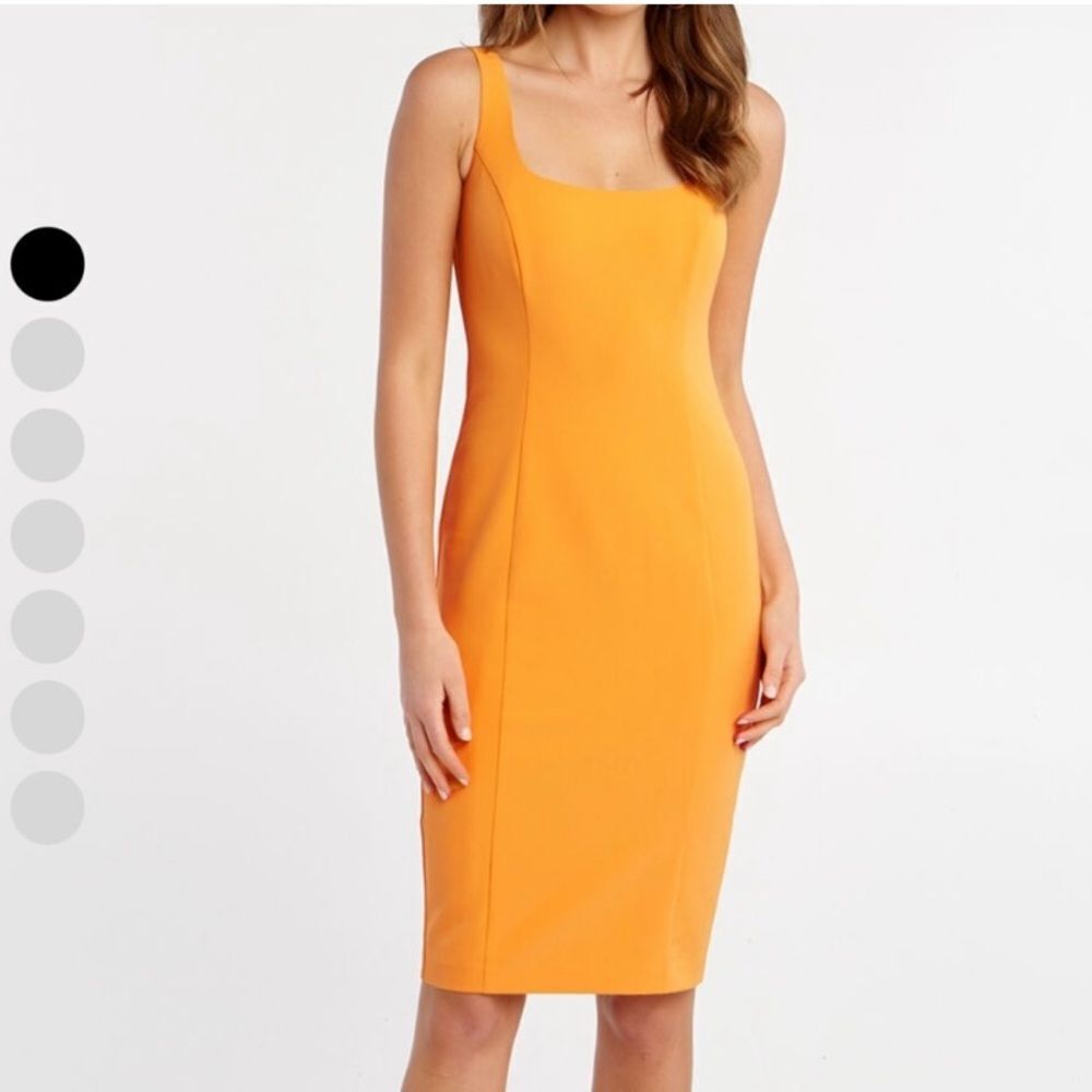 NEW BARDOT Orange Midi Dress